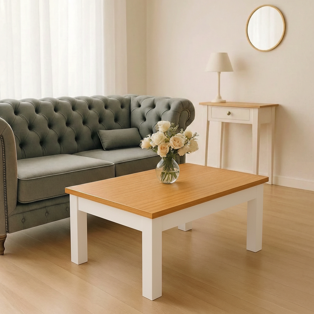 Mesa Ratona 80x60 paraiso pata blanca