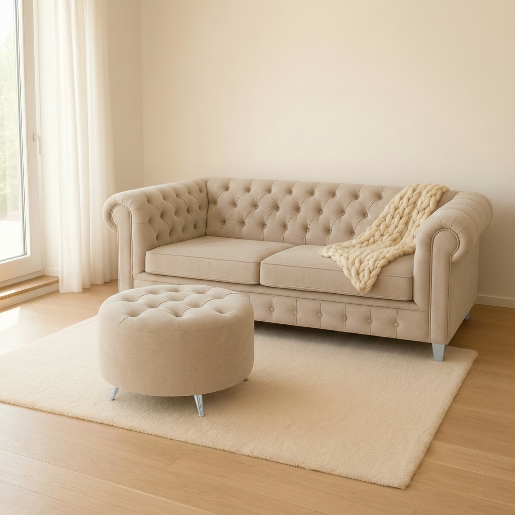 Camastro Chester (Antidesgarro Boss – Natural, Plateadas, Cuadrado)