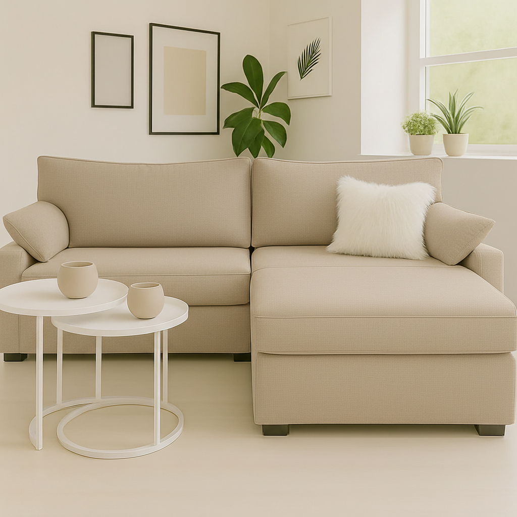 Sillón New Italiano con vivos (160x90, Antidesgarro Boss – Natural)