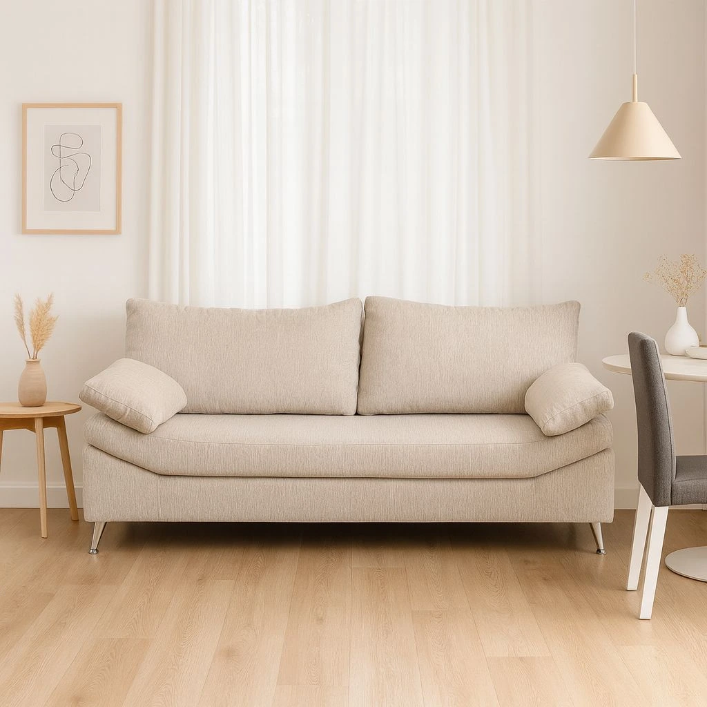 Sillón Olivia (160x90, Antidesgarro Boss – Natural)