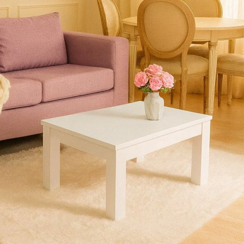 Mesa Ratona 80x60 toda blanca