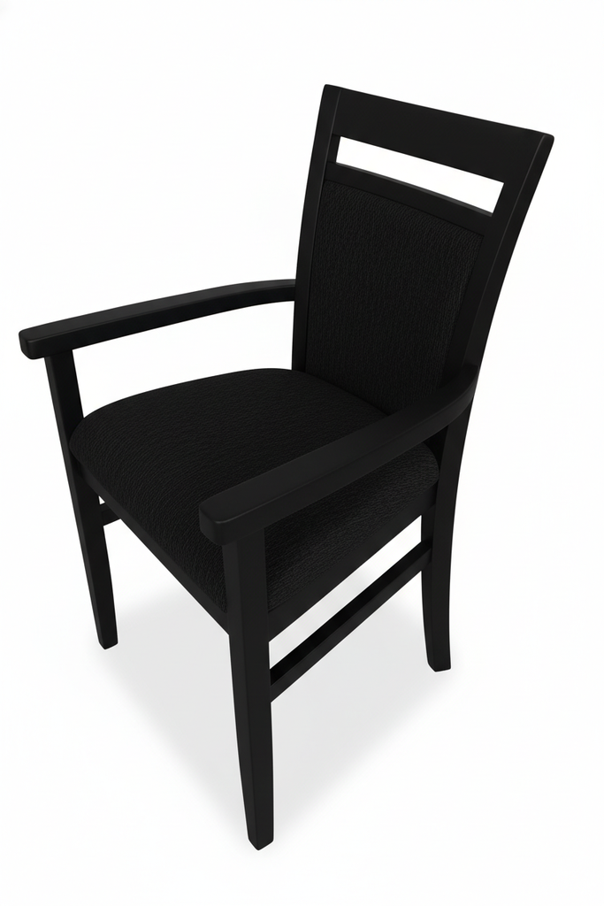 Silla Tapita  con apoyabrazos (Pana cross – Black)