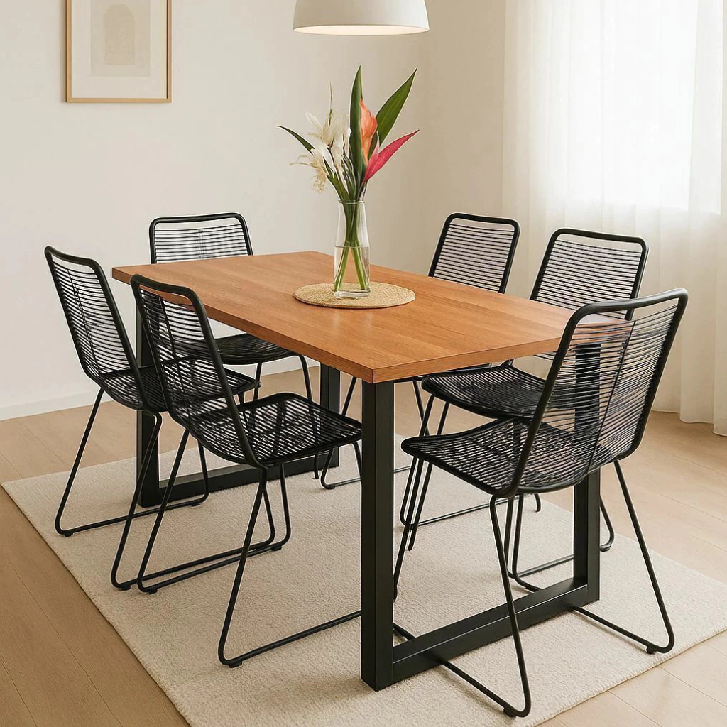 Mesa industrial 1.60 hierro negro Outlet