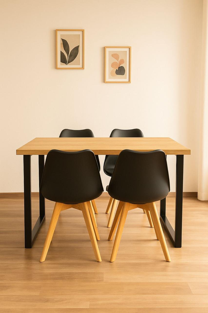 Mesa industrial 1.40 hierro negro Outlet